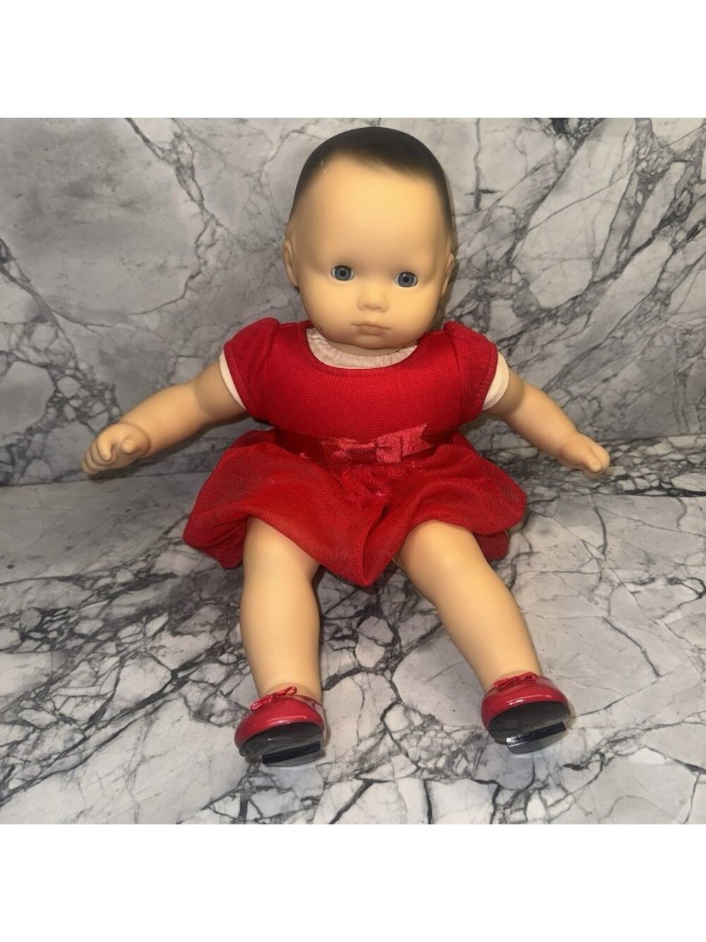 American Girl Doll Bitty Baby In Red Twinkle Dress Shoes
